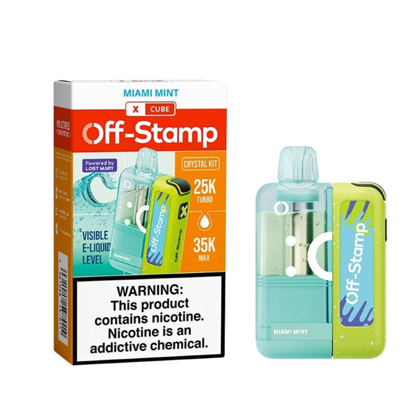 Off Stamp X Cube 35K Crystal Disposable + Power Dock miami mint with packaging