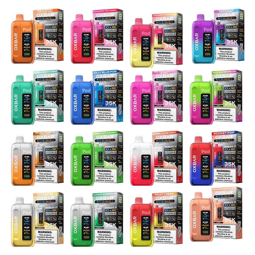 Ice-Nic Control 35000 Puffs Disposable E-Cig by Oxbar 50mg 14mL Group Image