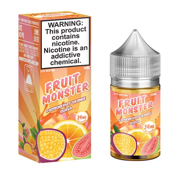 Passionfruit Orange Guava By Fruit Monster Salts E-Liquid with packaging