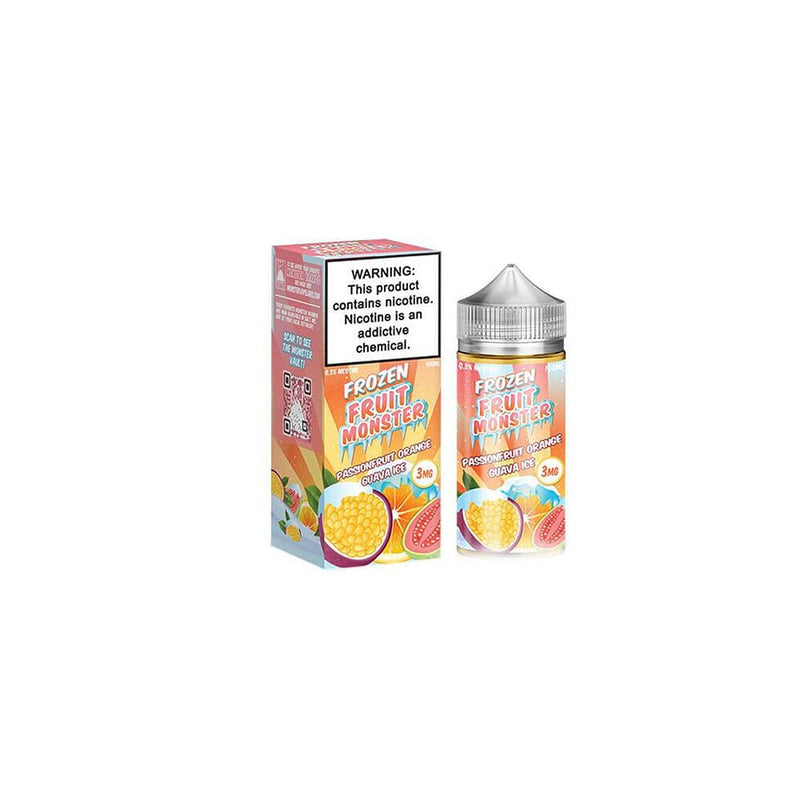 Passionfruit Orange Guava Ice By Frozen Fruit Monster E-Liquid with packaging