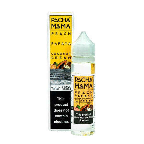 Peach Papaya Coconut Cream by Pachamama EJuice TFN 60ml with packaging