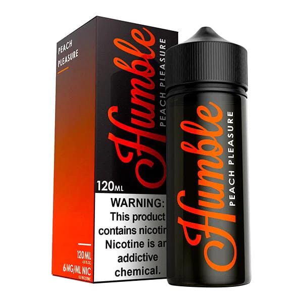 Peach Pleasure Tobacco-Free Nicotine By Humble 120ML with packaging