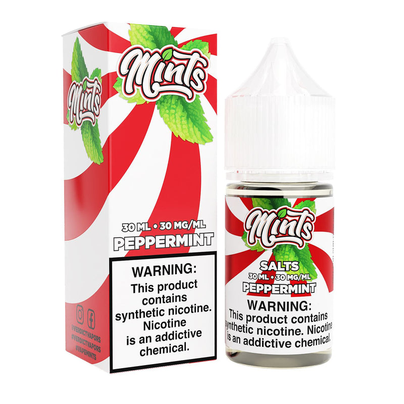 Peppermint by Mints SALTS E-Liquid 30ml with packaging