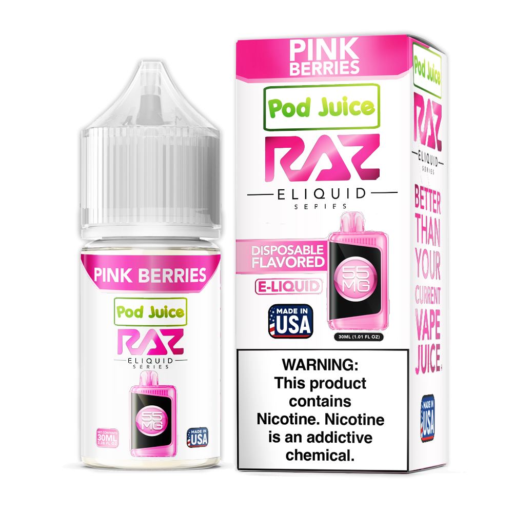 Pink Berries | Pod Juice x RAZ Salt | 30ml | Bottle with Packaging