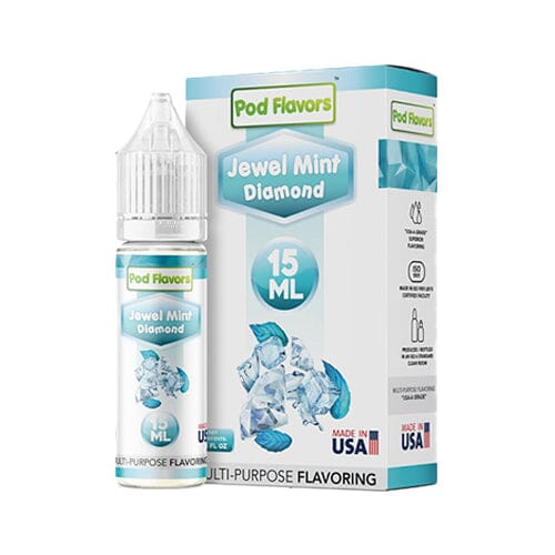 Pod Flavors Multi-Purpose Flavoring | 15mL Jewel Mint Diamond with Packaging