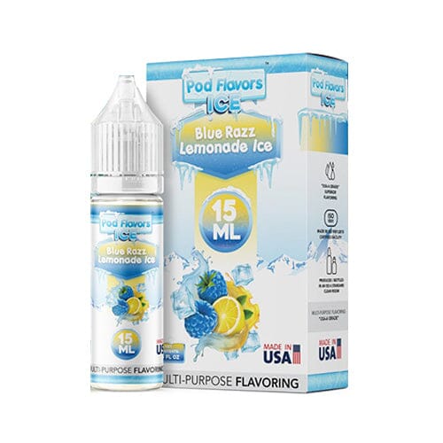 Pod Flavors Multi-Purpose Flavoring | 15mL Blue Razz Lemonade Ice with Packaging
