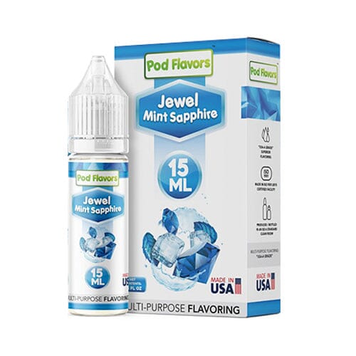 Pod Flavors Multi-Purpose Flavoring | 15mL Jewel Mint Sapphire with Packaging