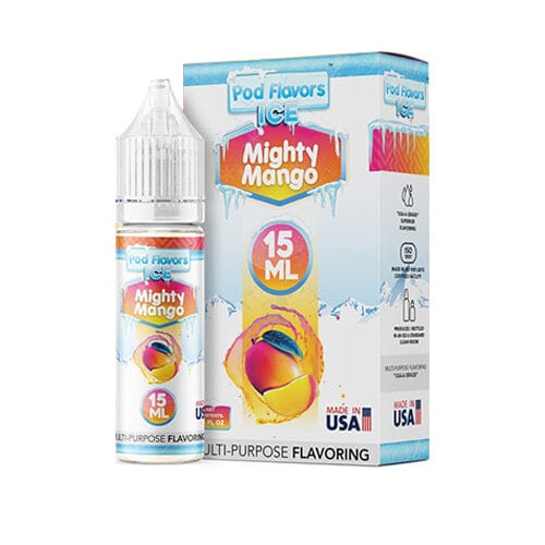 Pod Flavors Multi-Purpose Flavoring | 15mL Mighty Mango Ice with Packaging