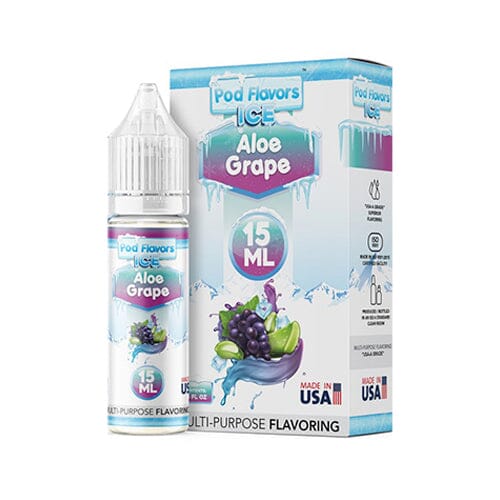 Pod Flavors Multi-Purpose Flavoring | 15mL Aloe Grape Ice with Packaging