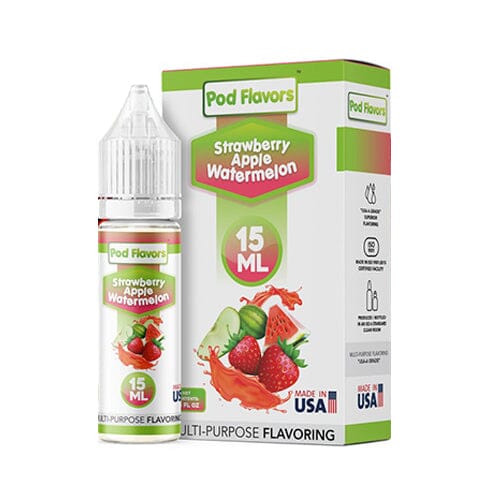 Pod Flavors Multi-Purpose Flavoring | 15mL Strawberry Apple Watermelon with Packaging