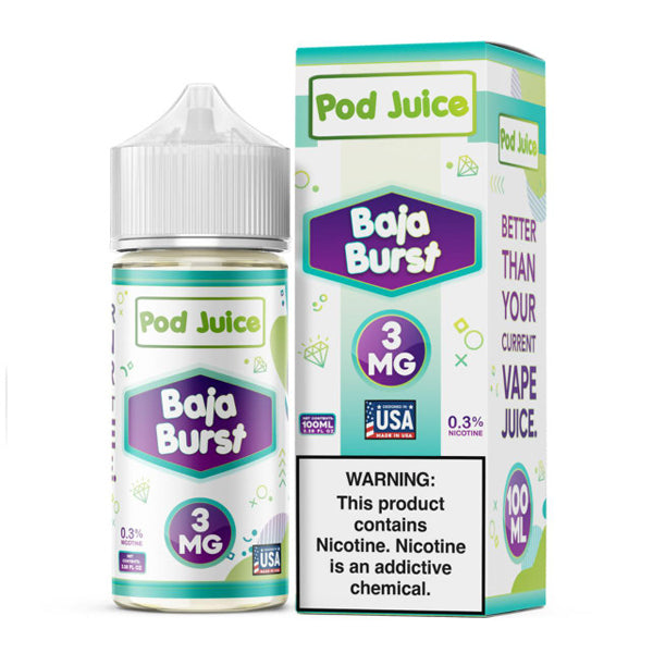 Pod Juice - Baja Burst 100mL with packaging