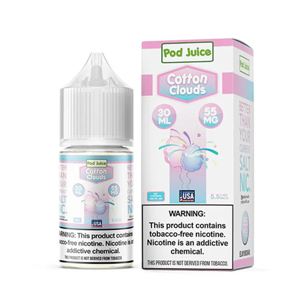 Cotton Clouds Pod Juice Salts 30mL with packaging