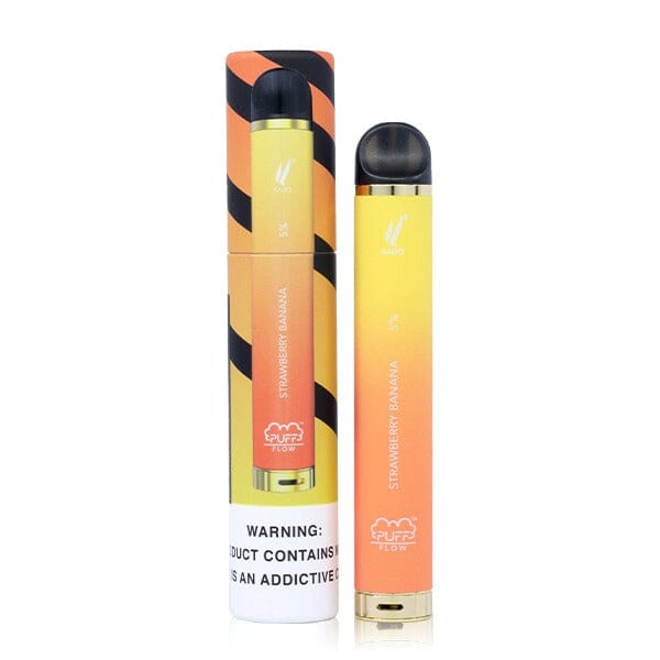 Puff Flow Disposable E-Cigs (Individual) Strawberry Banana  with packaging