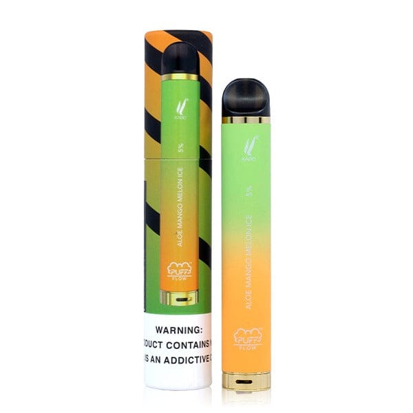 Puff Flow Disposable E-Cigs (Individual) Aloe Mango Melon Ice with packaging