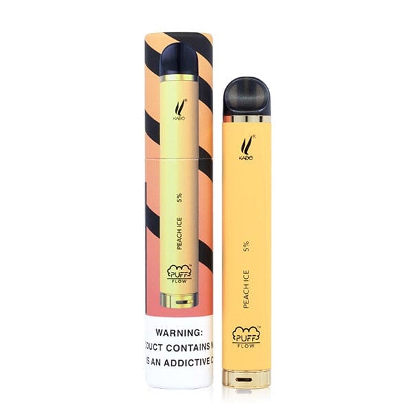 Puff Flow Disposable E-Cigs (Individual) Peach Ice with packaging