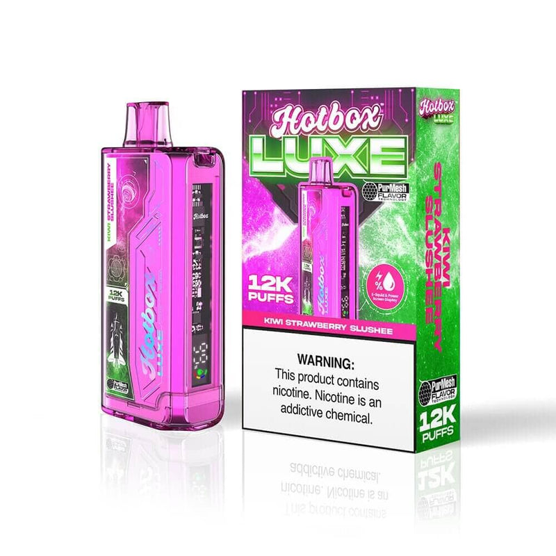 Puff HotBox Luxe Disposable 12000 puffs 20mL 50mg  Kiwi Strawberry Slushee with Packaging