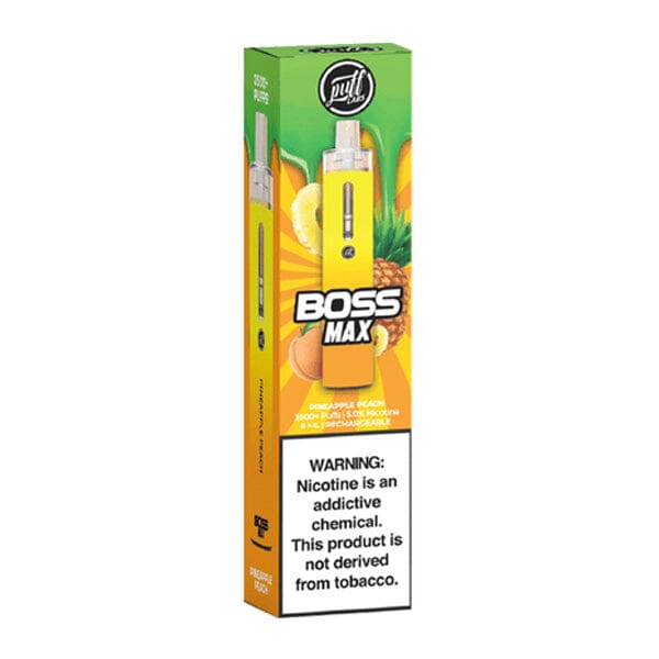 Puff Labs BOSS MAX Disposable 3500 Puffs 8mL - Pineapple Peach packaging
