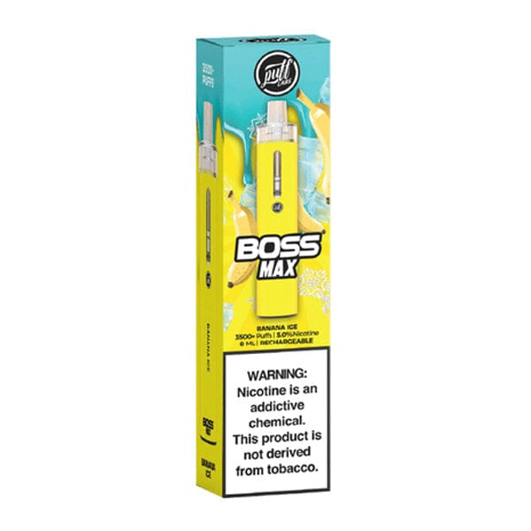 Puff Labs BOSS MAX Disposable 3500 Puffs 8mL - Banana Ice packaging