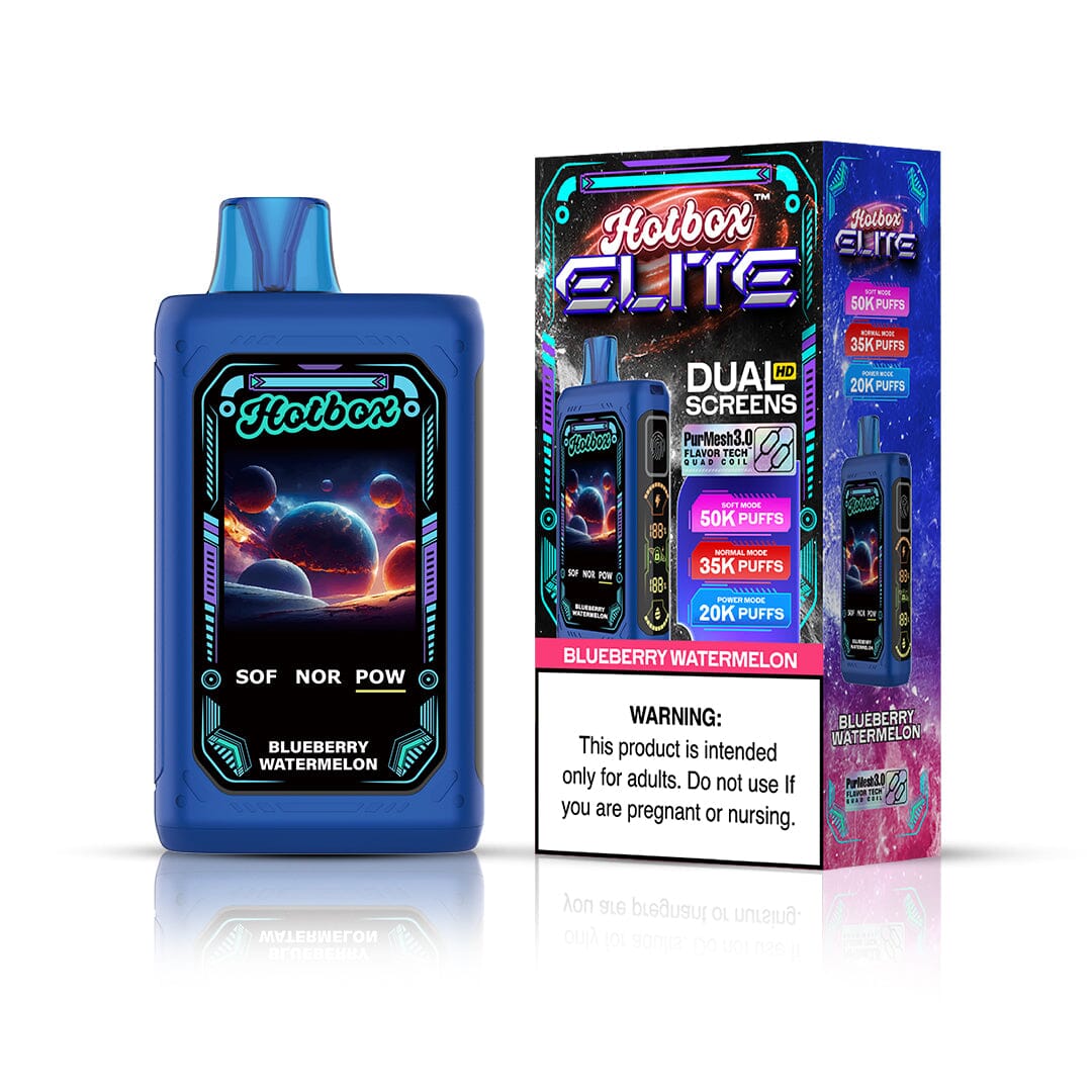 Puff Labs Hotbox Elite Disposable blueberry watermelon with packaging