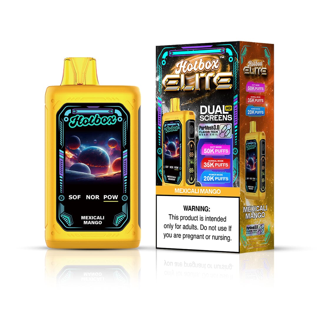 Puff Labs Hotbox Elite Disposable mexicali mango with packaging