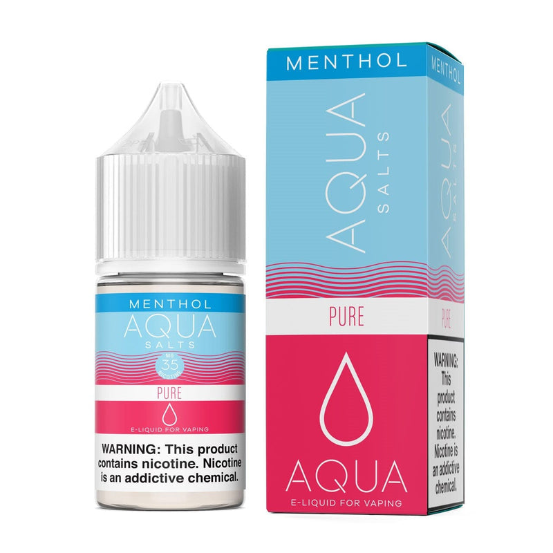 Pure Menthol by Aqua Synthetic Nicotine Salts E-Liquid with packaging