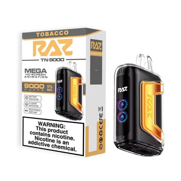 RAZ TN9000 Disposable tobacco with packaging