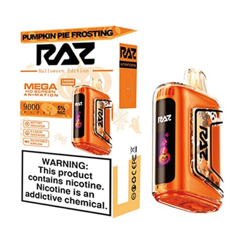RAZ TN9000 Disposable 9000 Puffs 12mL 50mg pumpkin pie frosting with packaging