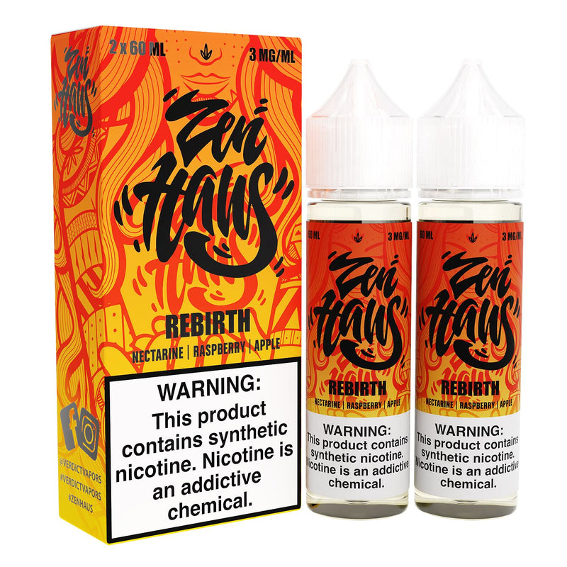 Rebirth by ZEN HAUS E-Liquid 2X 60ml with packaging