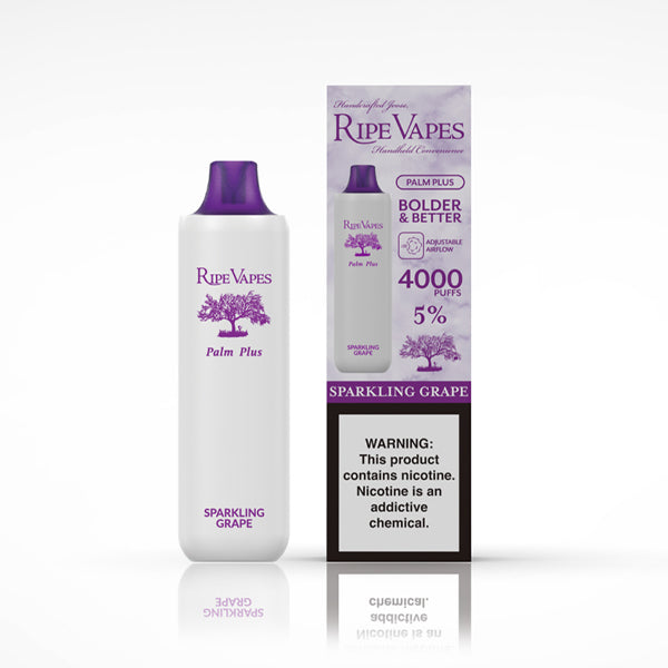Ripe Vape Palm Plus Disposable sparkling grape with packaging