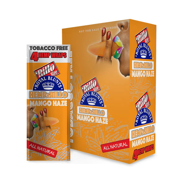 Royal Blunts Hemparillo All Natural mango haze with packaging