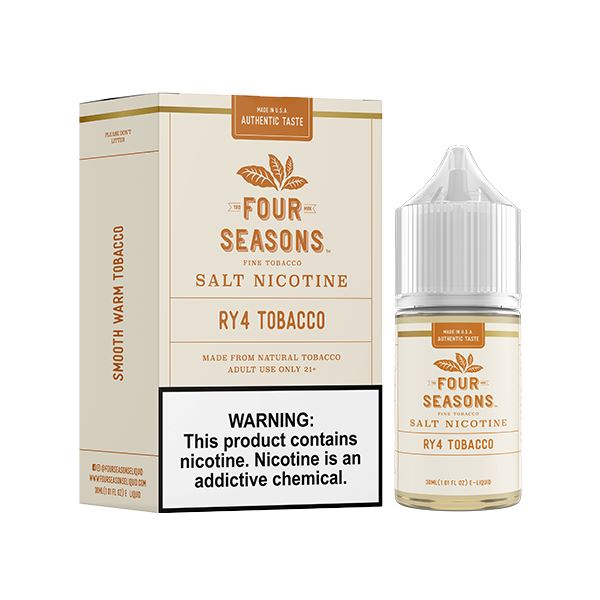 RY4 Tobacco by Four Seasons Salt 30ML with packaging