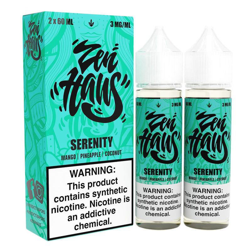 Serenity by ZEN HAUS E-Liquid 2X 60ml with packaging