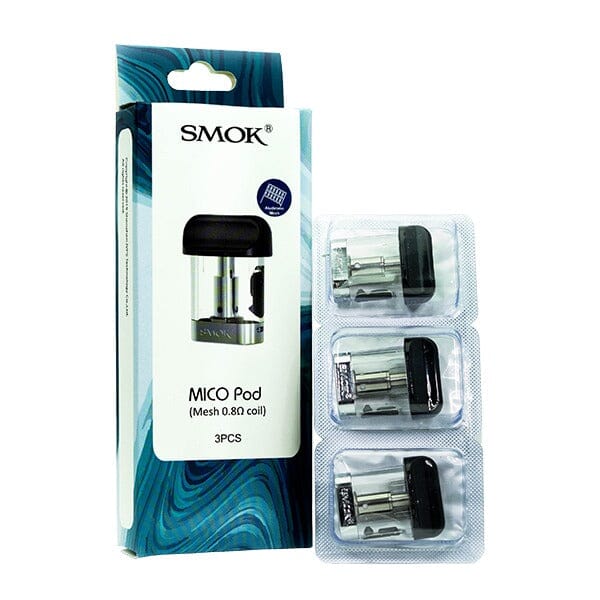 SMOK MICO Replacement Pod Cartridges (Pack of 3) mesh 0.8ohm with packaging