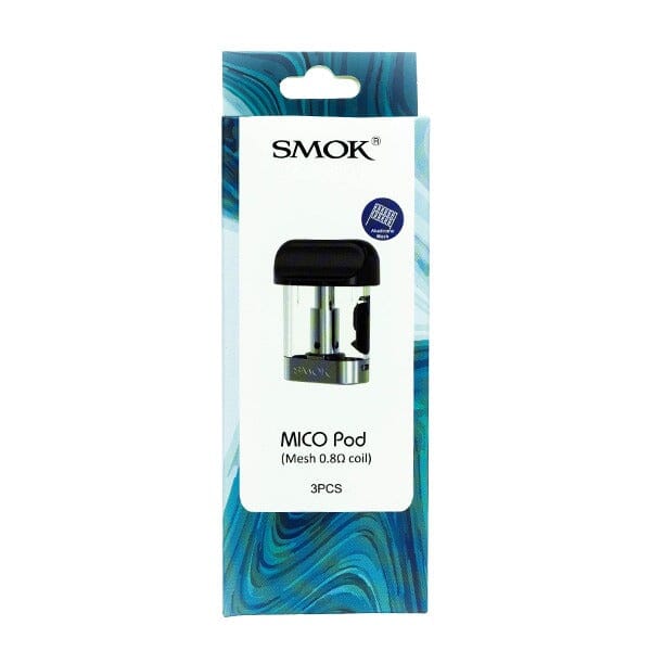 SMOK MICO Replacement Pod Cartridges (Pack of 3) mesh 0.8ohm packaging