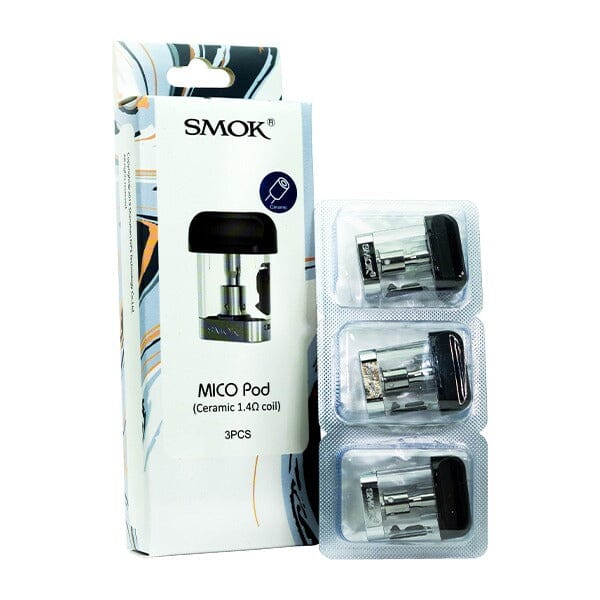 SMOK MICO Replacement Pod Cartridges (Pack of 3) ceramic 1.4ohm with packaging