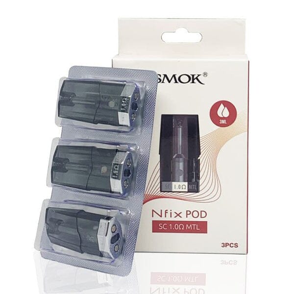 SMOK Nfix Pods (3-Pack) SC 1.0ohm with packaging