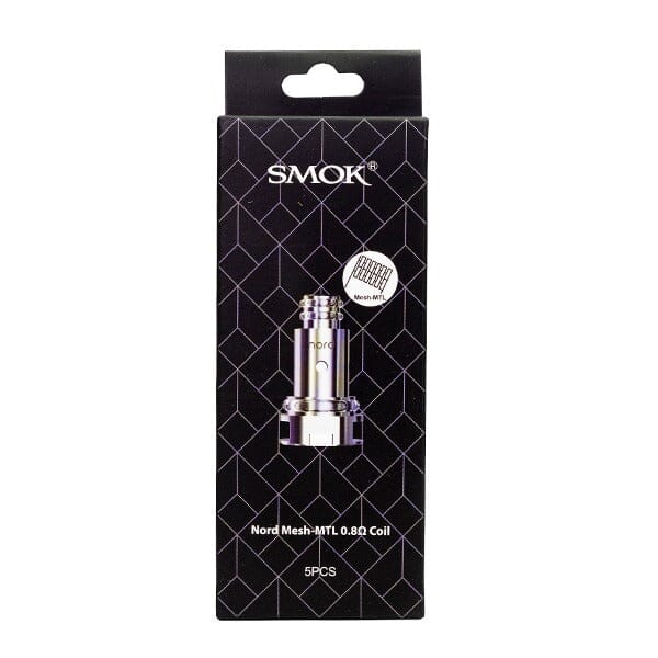 SMOK Nord Replacement Coils (Pack of 5) Mesh MTL 0.8 ohm Coil packaging only