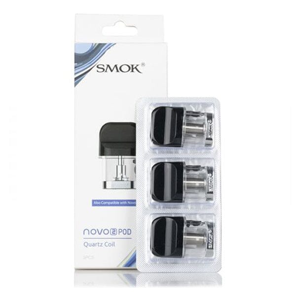 SMOK Novo 2 Replacement Pod Cartridge (Pack of 3) Quartz Coil with packaging