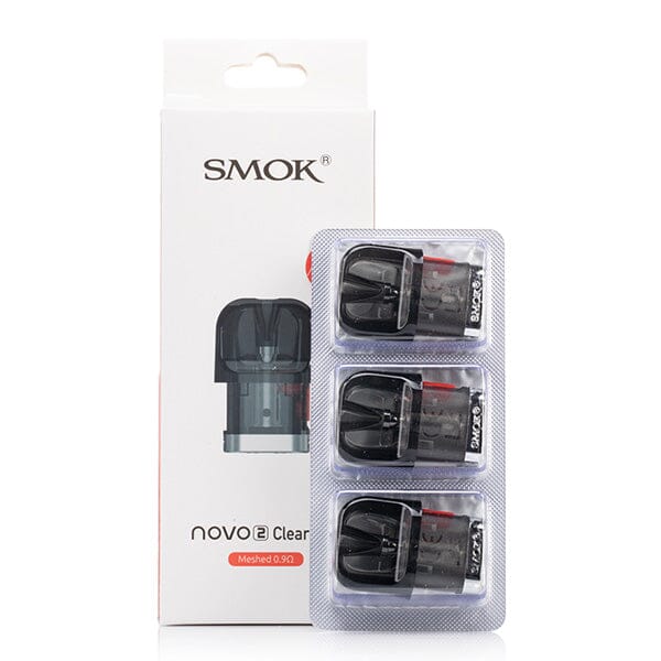 SMOK Novo 2 Replacement Pod Cartridge (Pack of 3) Meshed 0.9ohm with packaging