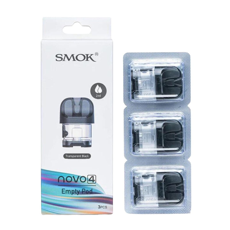 SMOK Novo 4 Replacement Pods | 3-Pack Black with packaging