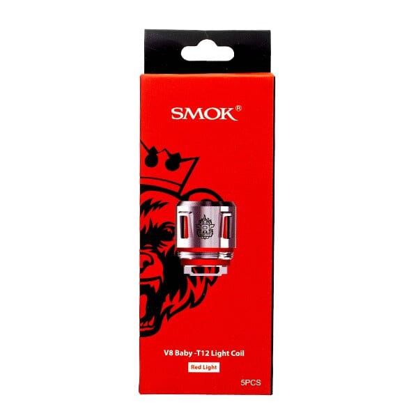 SMOK TFV8 Baby Coils (5-Pack)  V8 Baby T12 Light Coil Red Light Packaging