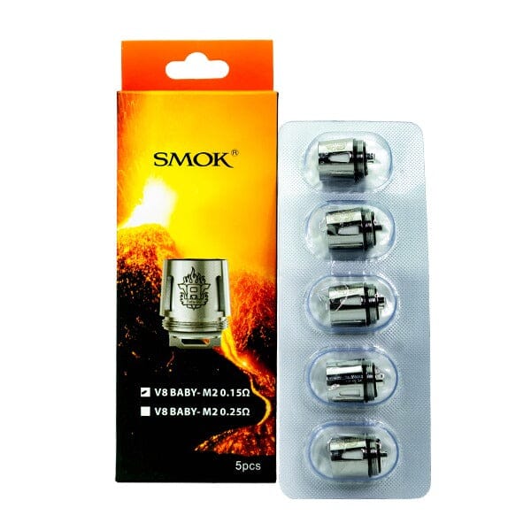 SMOK V8 Baby Prince Coils (Pack of 5) M2 0.15 ohm with packaging