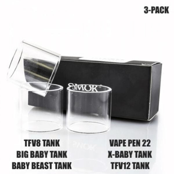 SMOK TFV8 Baby Replacement Glass Tube (PACK OF 3) with Packaging