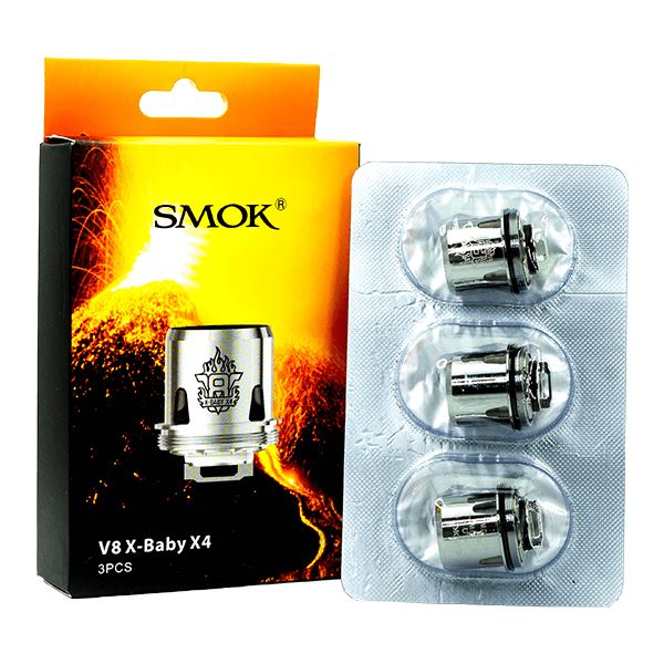 SMOK TFV8 X-Baby Beast Brother - Replacement Coils (Pack of 3) X Baby X4 Quadruple 0.13ohm