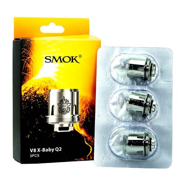 SMOK TFV8 X-Baby Beast Brother - Replacement Coils (Pack of 3) X Baby Q2 Dual 0.4ohm with packaging