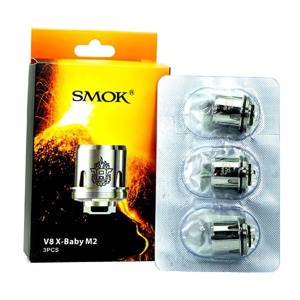 SMOK TFV8 X-Baby Beast Brother - Replacement Coils (Pack of 3) X Baby M2 Dual 0.25ohm with packaging