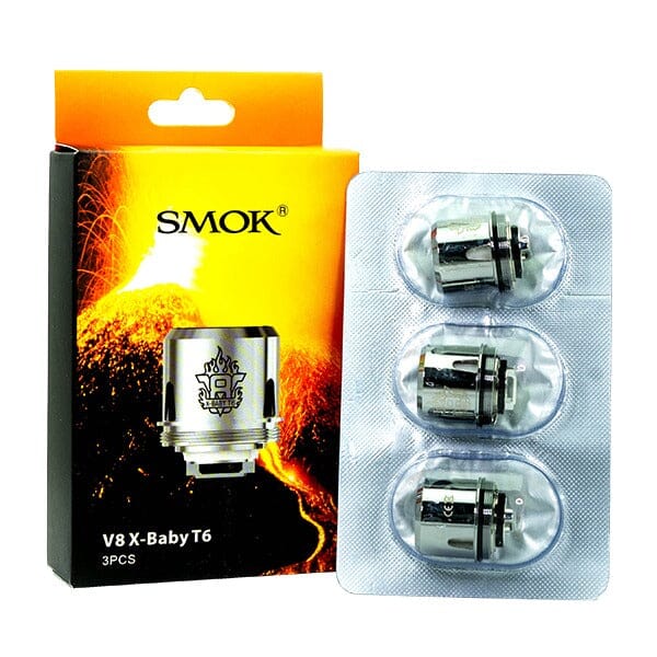 SMOK TFV8 X-Baby Beast Brother - Replacement Coils (Pack of 3) X Baby T6 Sextuple 0.2ohm with packaging