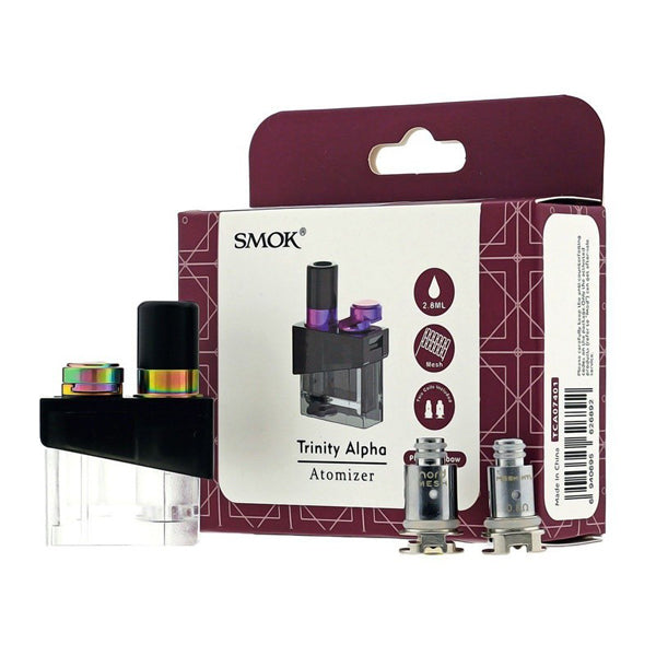 SMOK Trinity Alpha Pod Coils + Cartridge rainbow with packaging