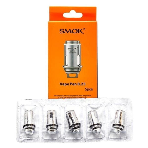 SMOK Vape Pen Coils | 5-Pack Dual Coil 0.25ohm with packaging