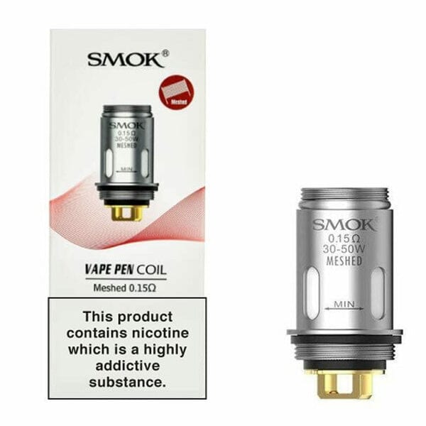 SMOK Vape Pen Coils | 5-Pack Meshed 0.15ohm with packaging